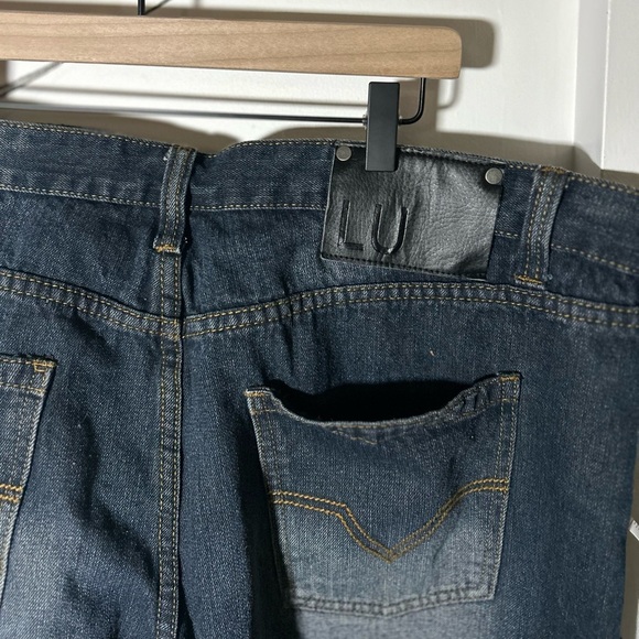 Linea Uomo Men’s Modern Straight Distressed Jeans 42x30, Men’s Denim - Picture 5 of 9
